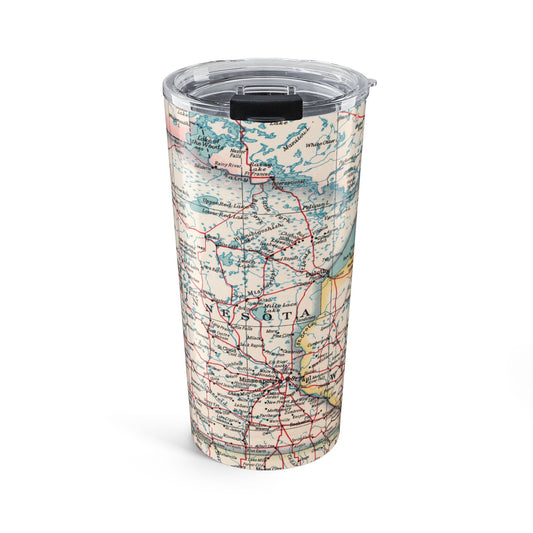 Minnesota Vintage Map 20oz Insulated Tumbler