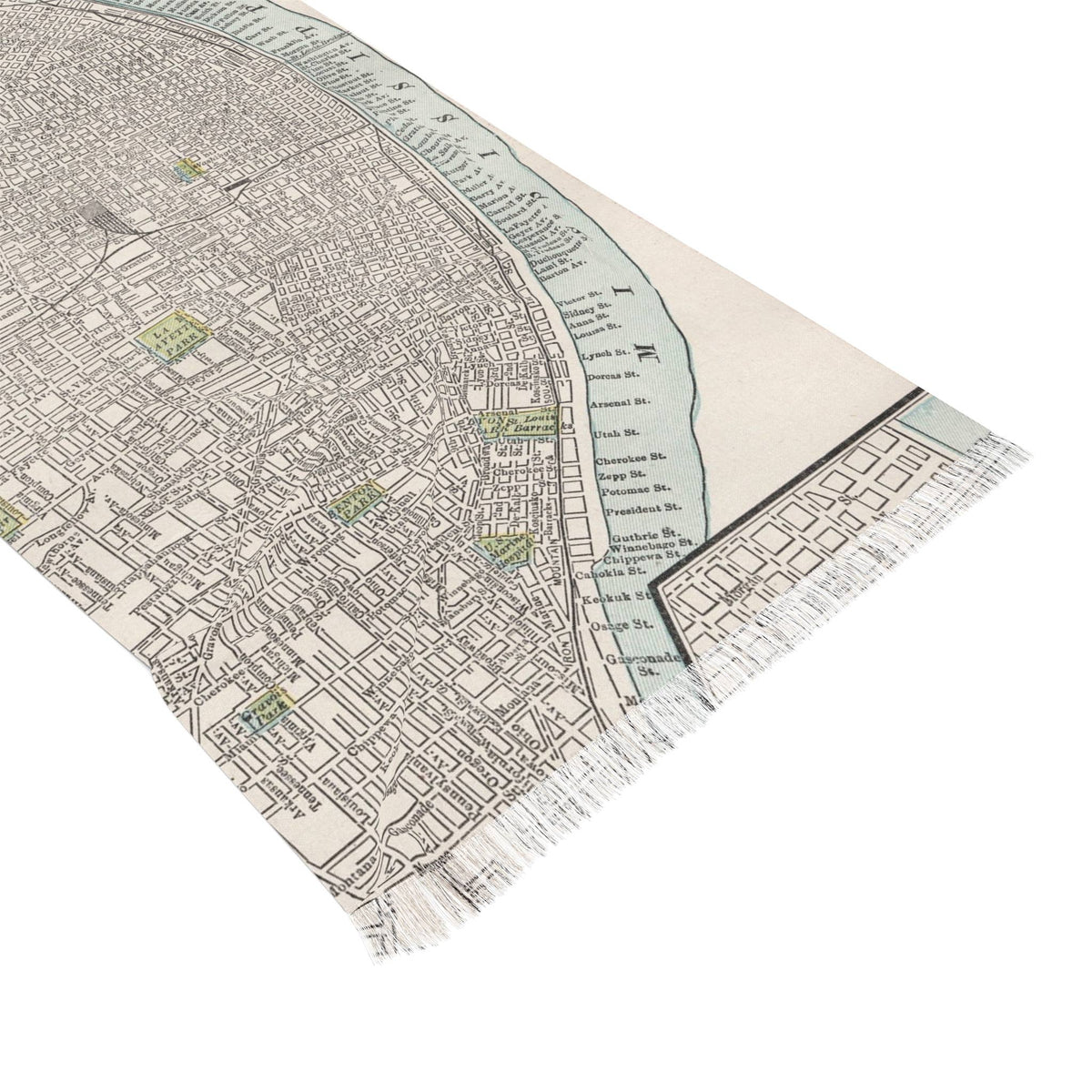 St Louis Missouri Map Travel Scarf view 3