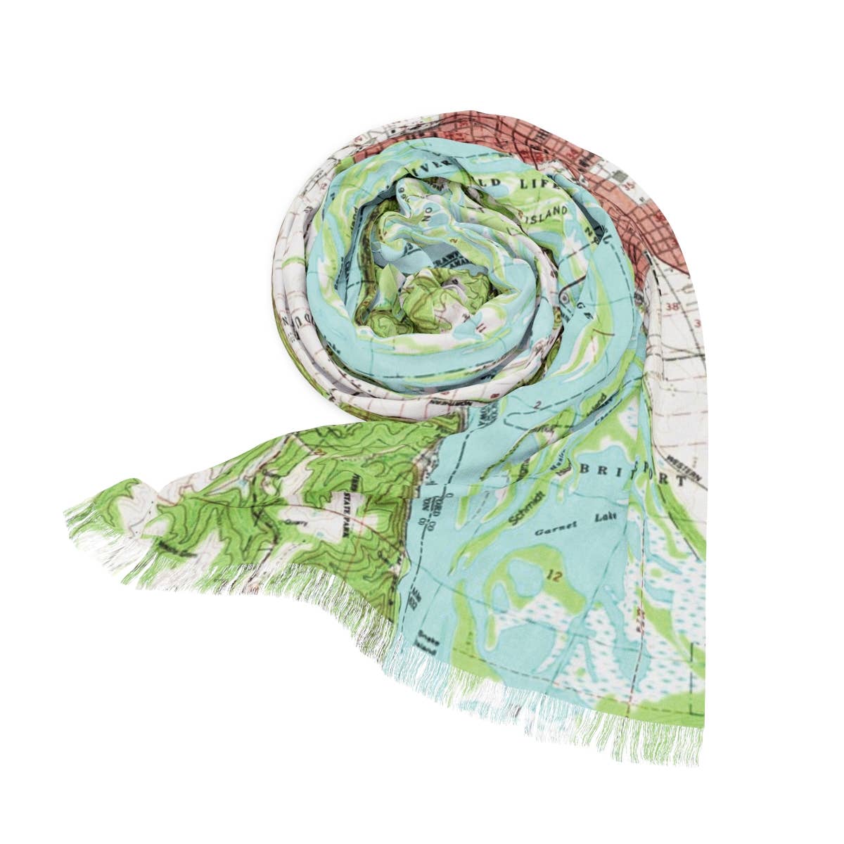 McGregor Iowa Map Travel Scarf