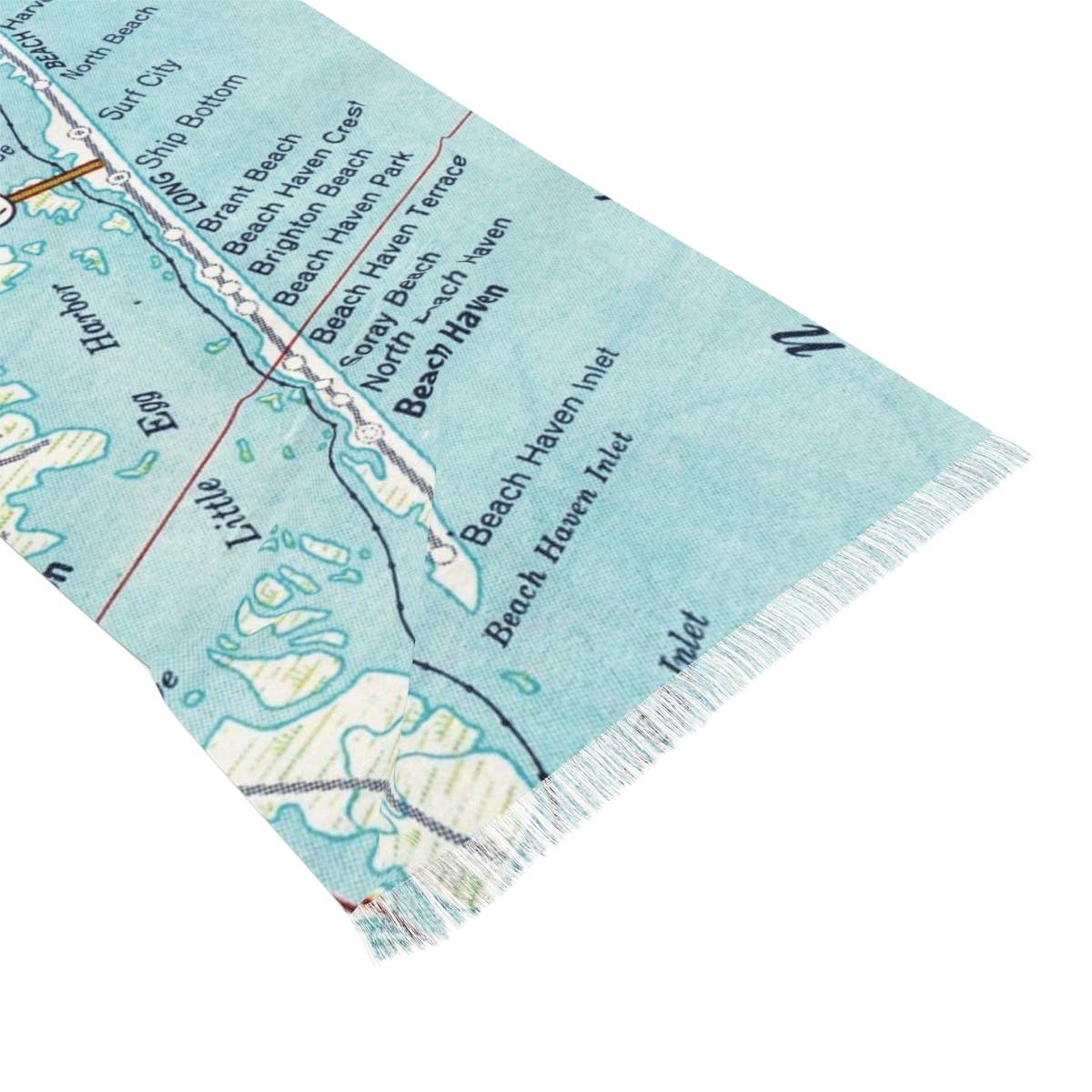 Long Beach Island New Jersey Map Travel Scarf view 2