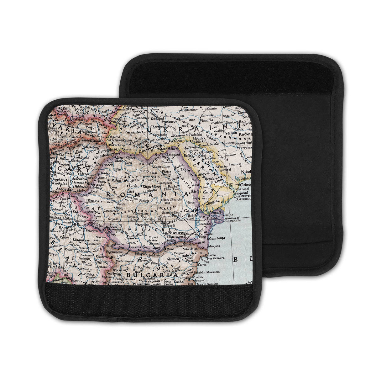 Romania Map Luggage Tag and Handle Wrap view 3