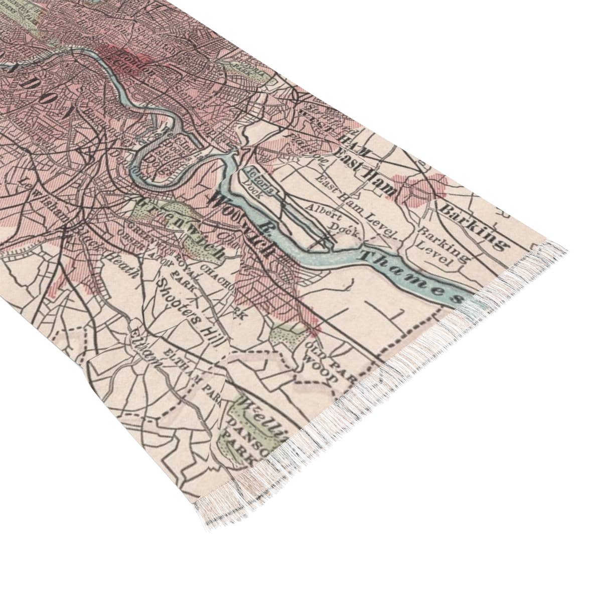 London England Map Travel Scarf view 3