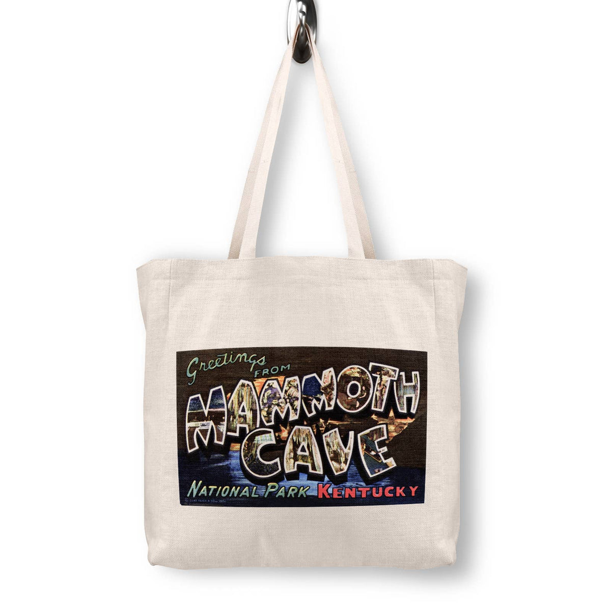 Mammoth Cave Kentucky Vintage Postcard Canvas Tote Bag