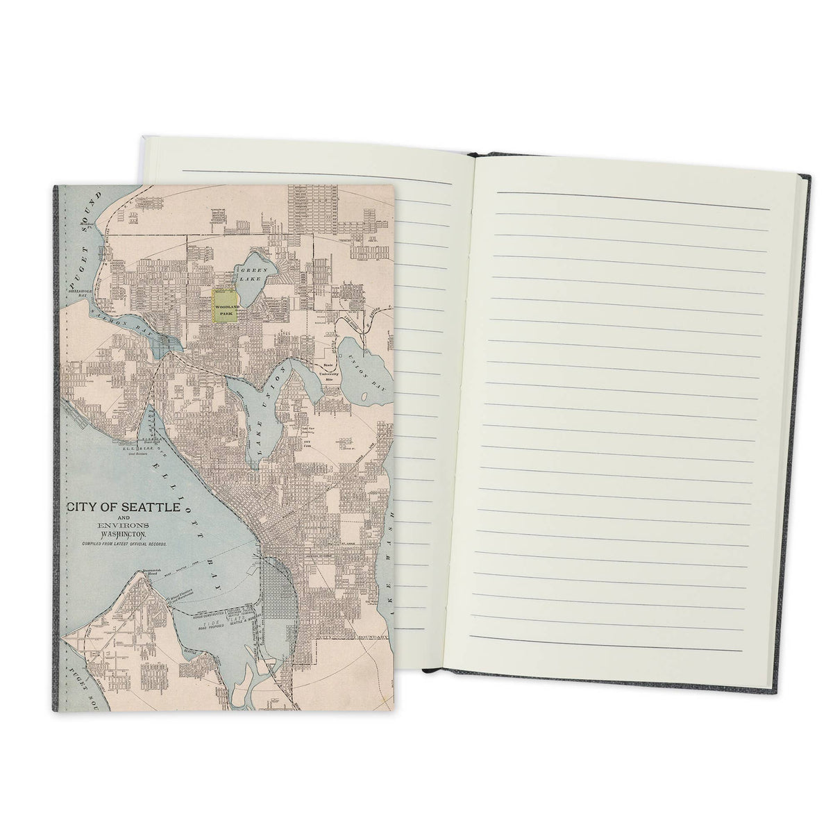 Seattle Washington Vintage Map Travel Journal