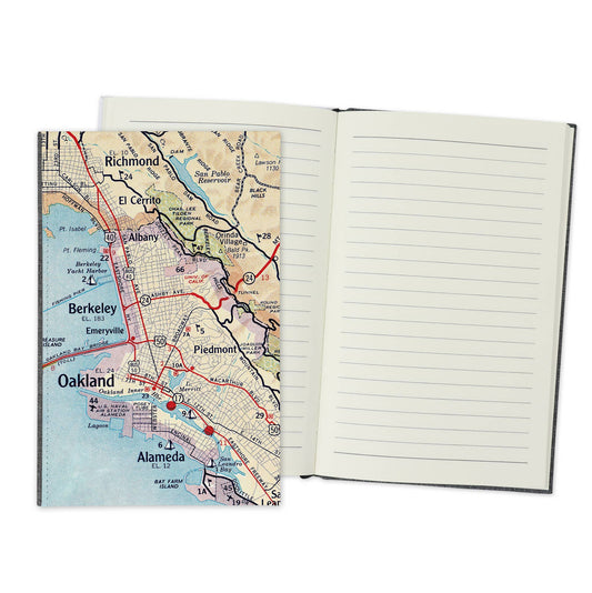 Berkeley California Vintage Map Travel Journal