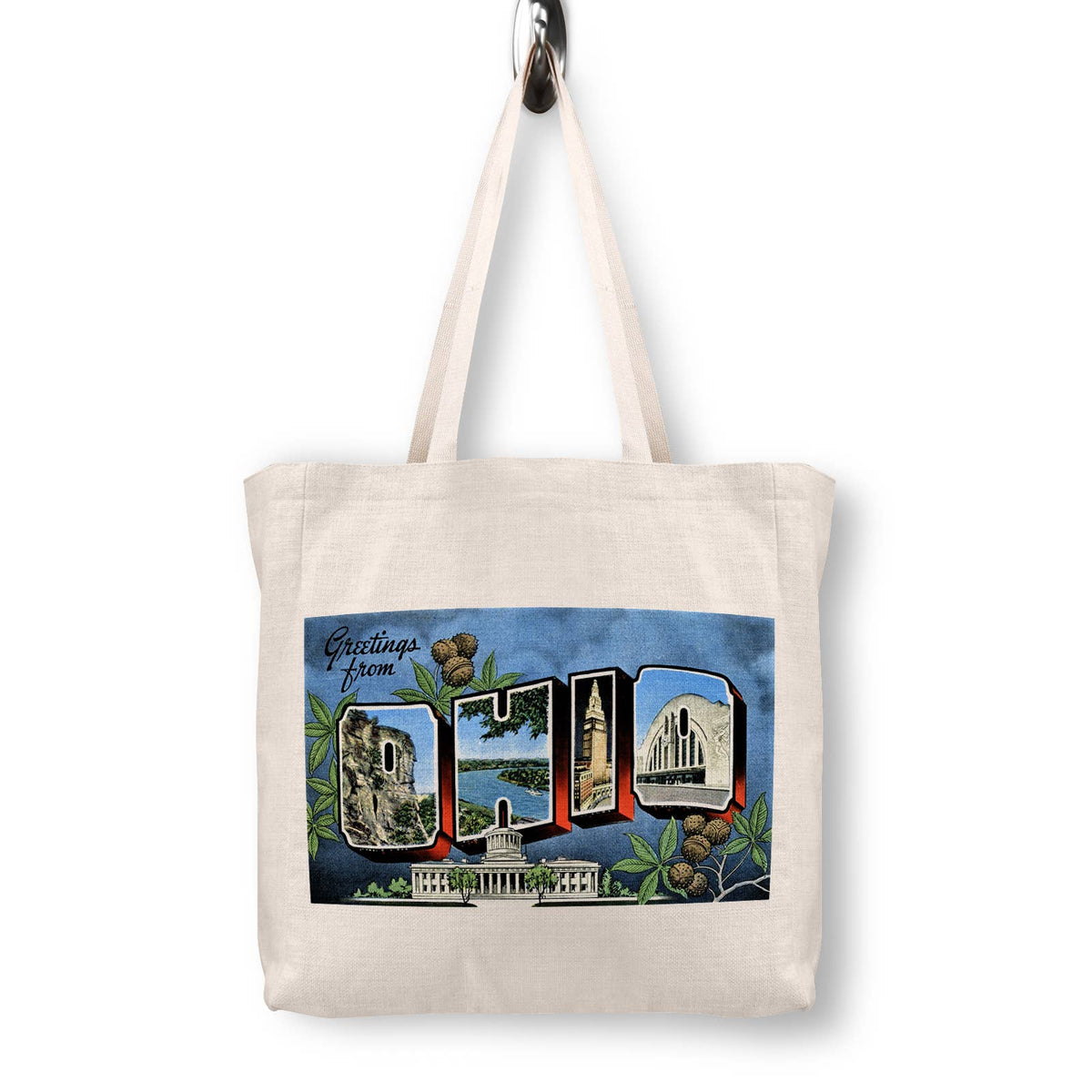 Ohio Vintage Postcard Canvas Tote Bag