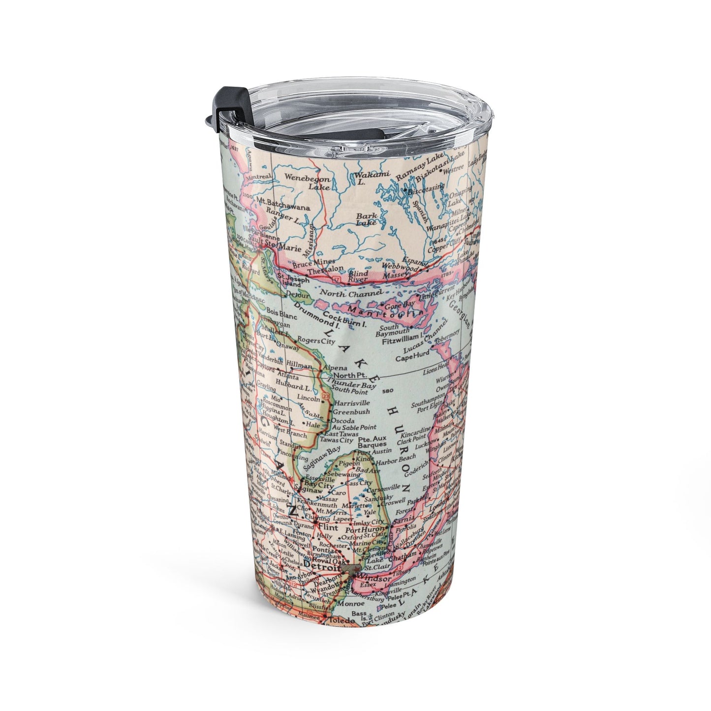 Michigan Vintage Map 20oz Insulated Tumbler