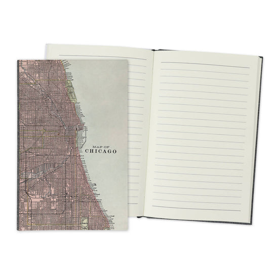 Chicago Illinois Vintage Map Travel Journal