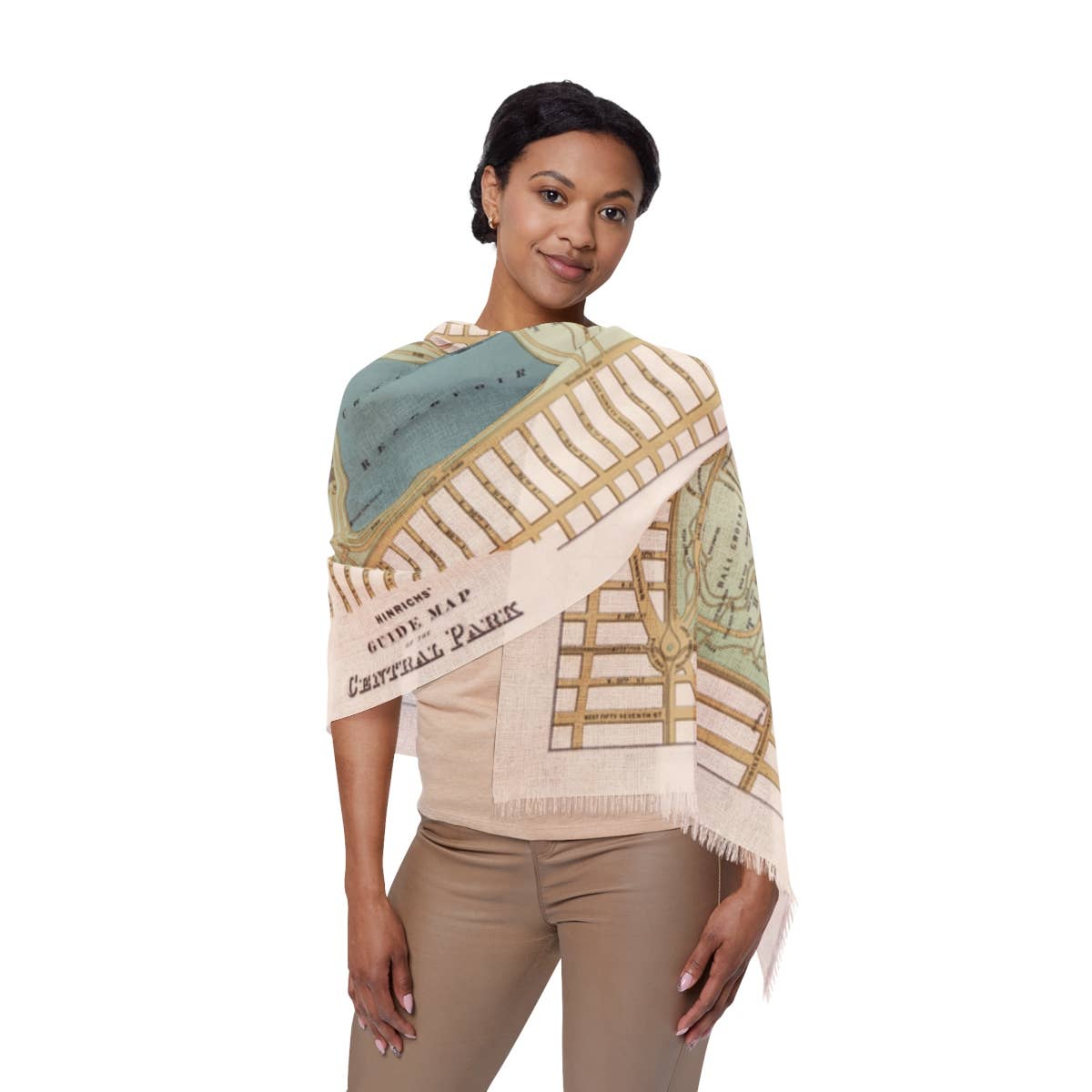 Central Park New York Map Travel Scarf view 2