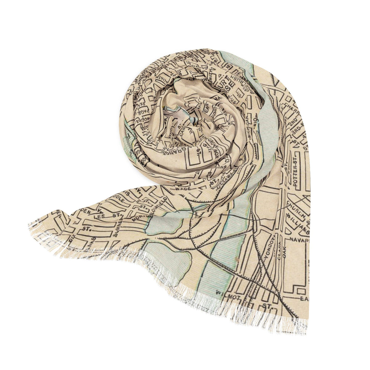 Toledo Ohio Map Travel Scarf