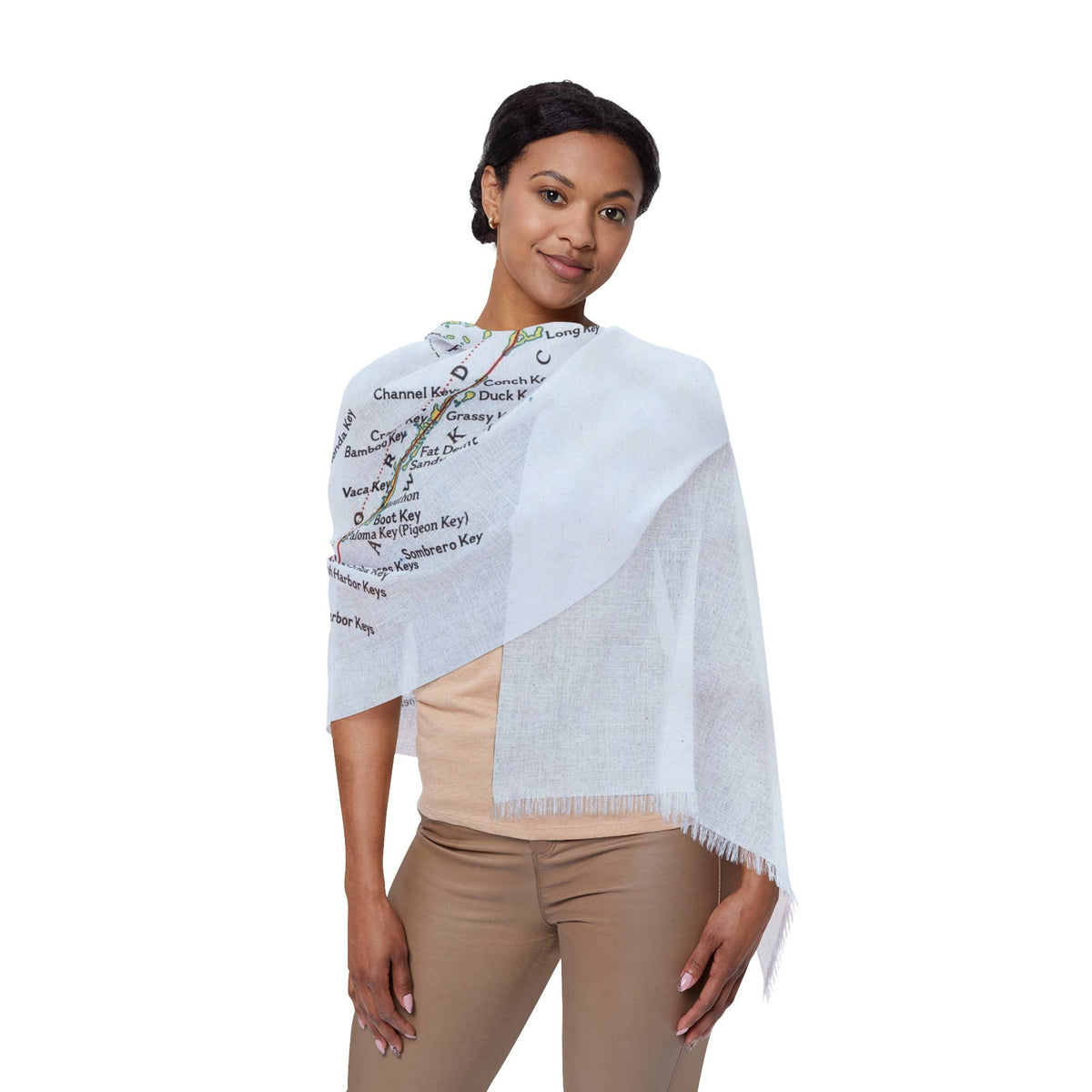 Florida Keys Map Travel Scarf view 4