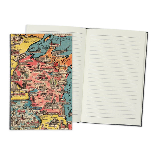 Wisconsin Vintage Map Travel Journal