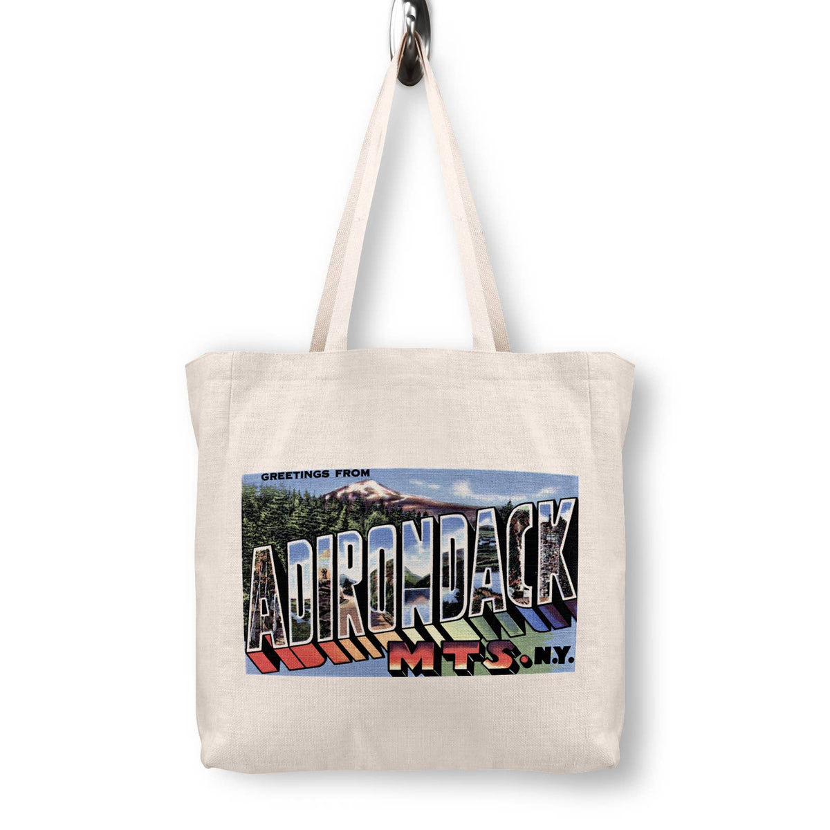 Adirondack Mountains Adirondacks New York Vintage Postcard Canvas Tote Bag
