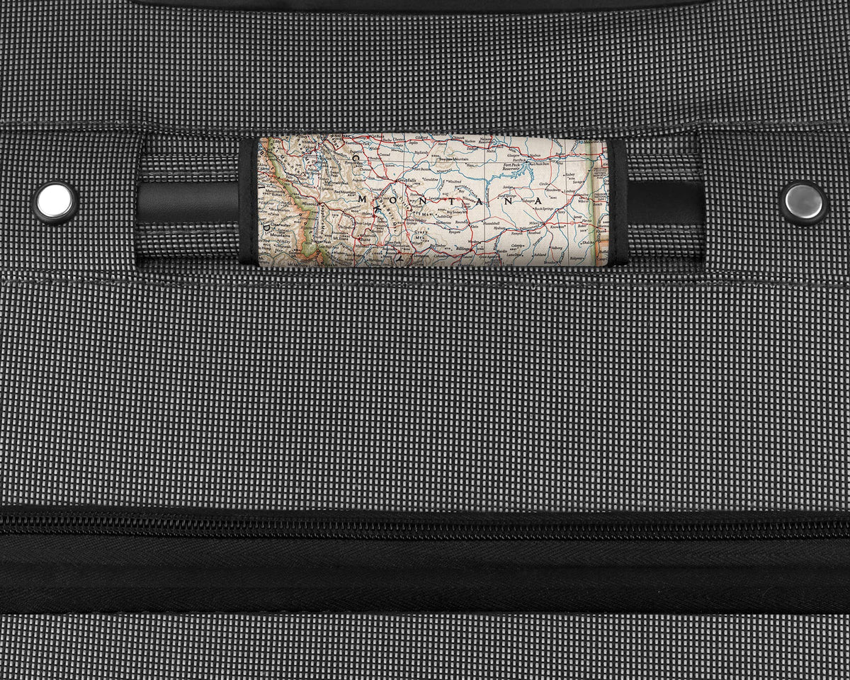 Montana Map Suitcase Spotter Luggage Handle Wrap