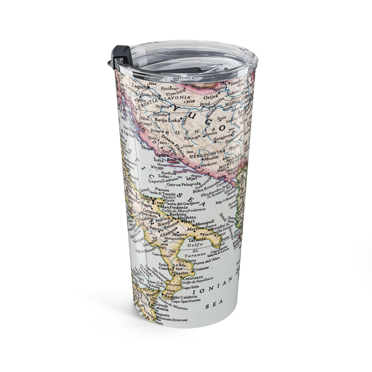 Italy Vintage Map 20oz Insulated Tumbler