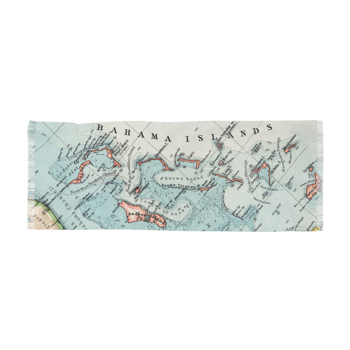 Bahamas Map Travel Scarf view 4