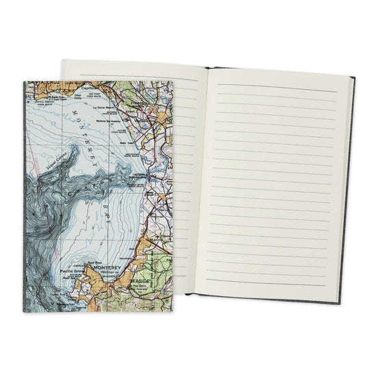 Monterey Bay California Vintage Map Travel Journal