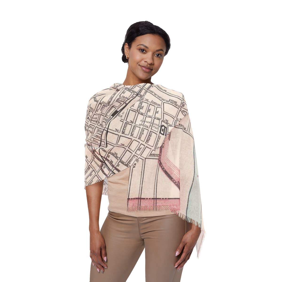 Nashville Tennessee Map Travel Scarf view 3