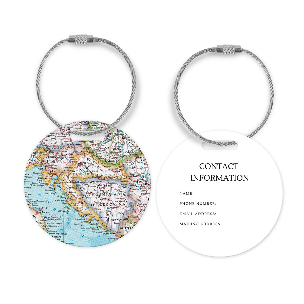Croatia Map Luggage Tag and Handle Wrap view 3