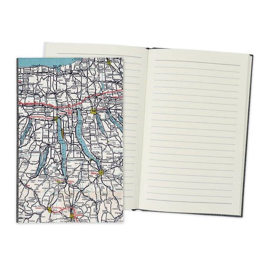 Finger Lakes New York Vintage Map Travel Journal