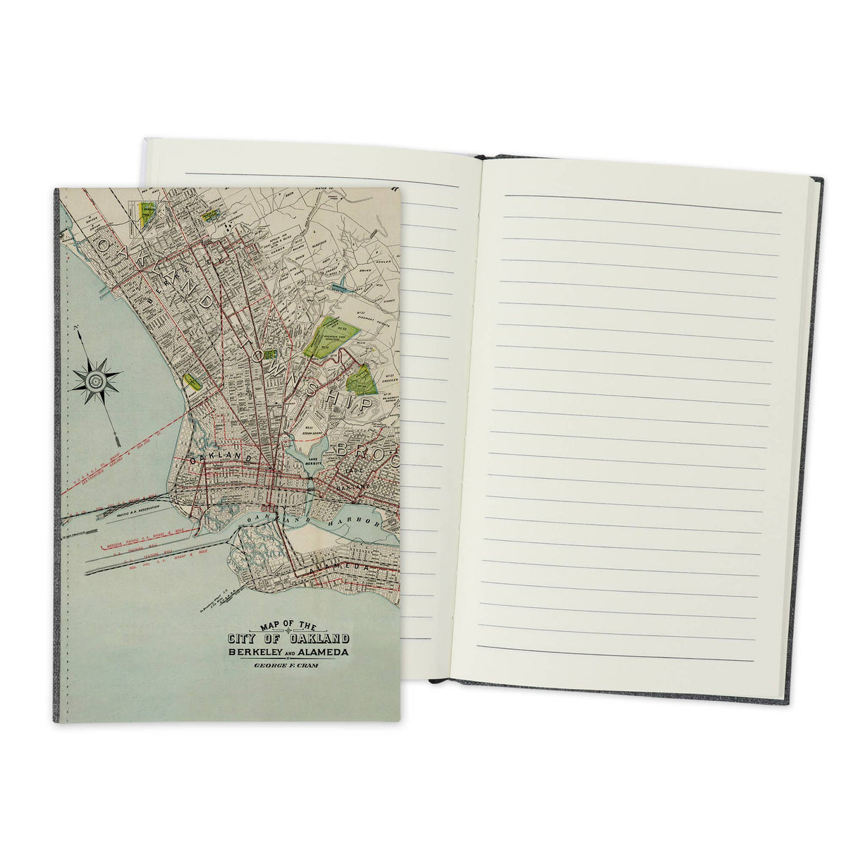 Oakland California Vintage Map Travel Journal