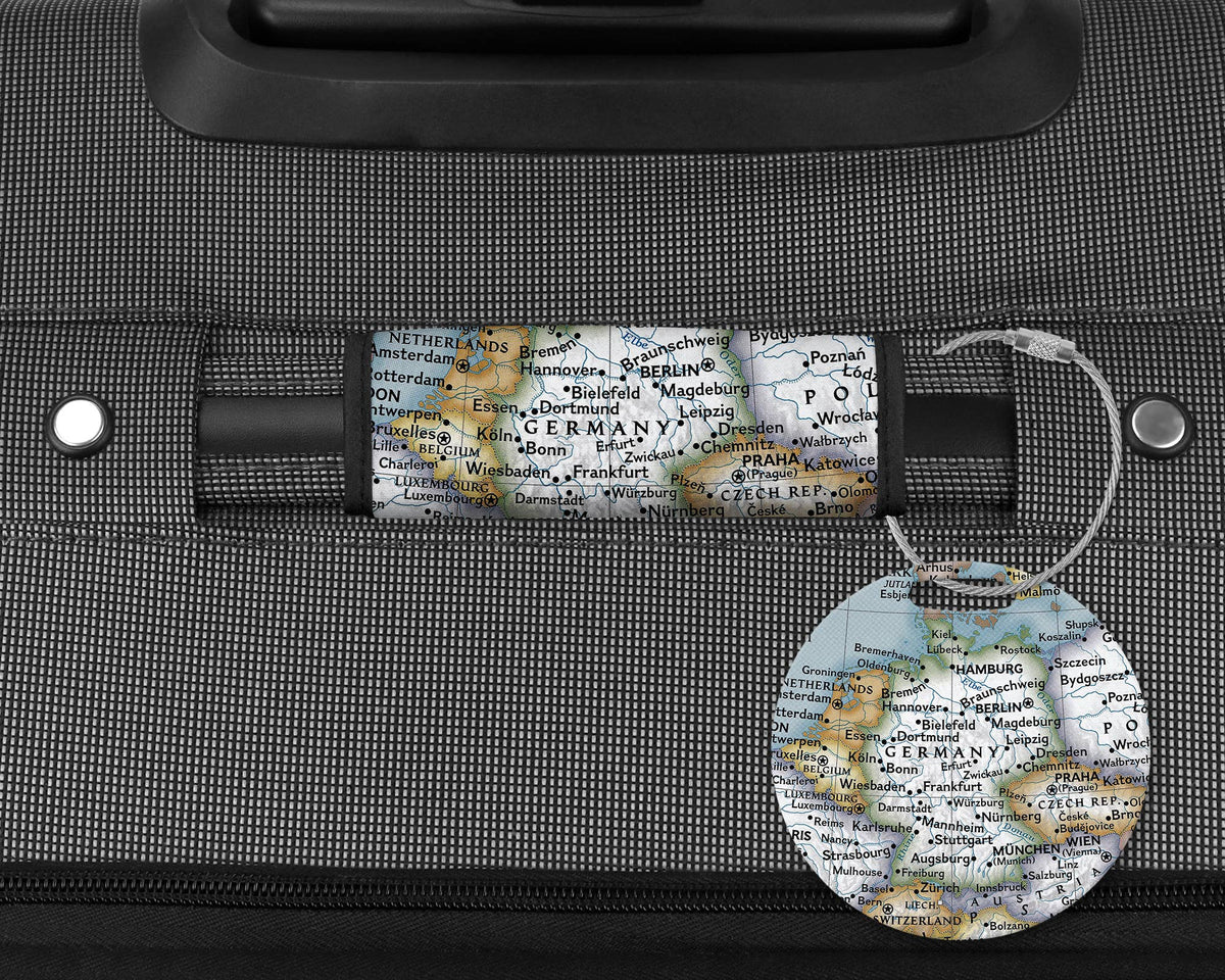 Germany Map Luggage Tag and Handle Wrap