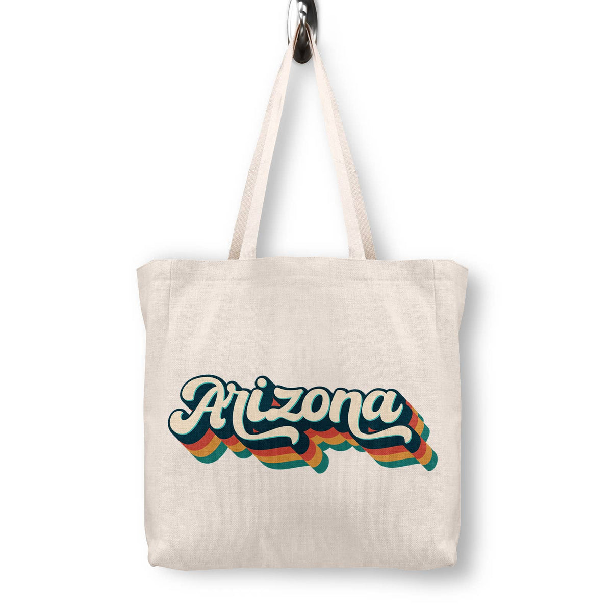 Retro Arizona Canvas Tote Bag