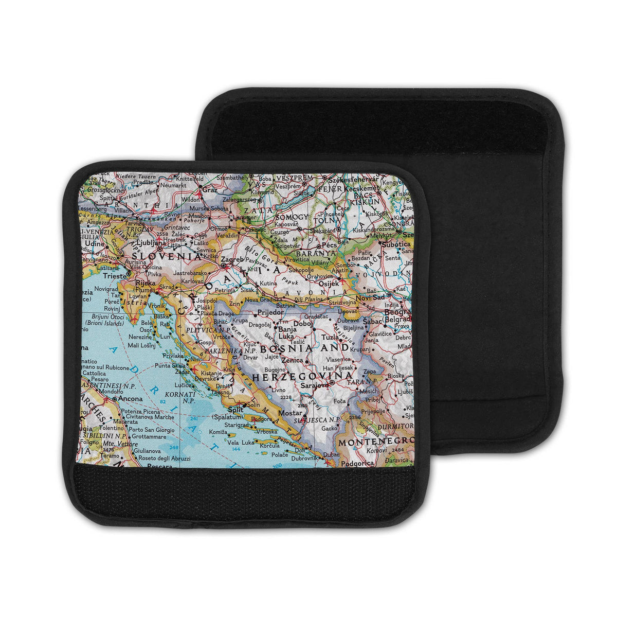 Croatia Map Luggage Tag and Handle Wrap view 2