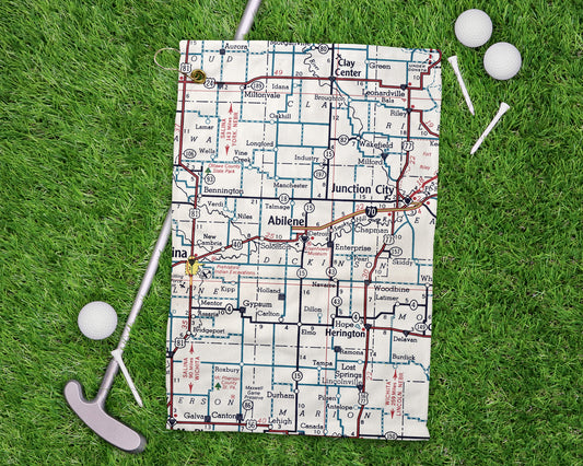 Abilene Kansas golf towel primary image