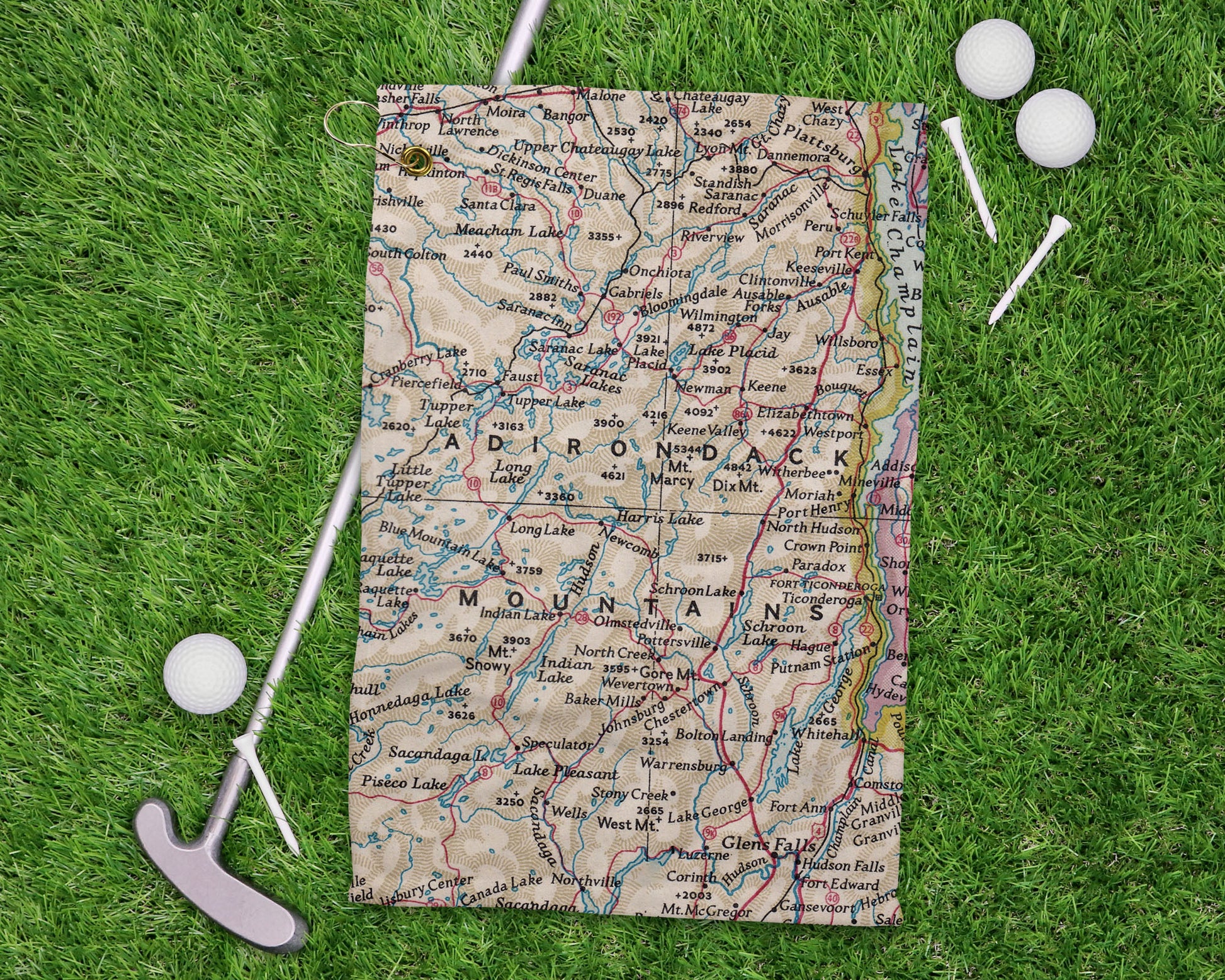 Adirondack Mountains golf towel primary image