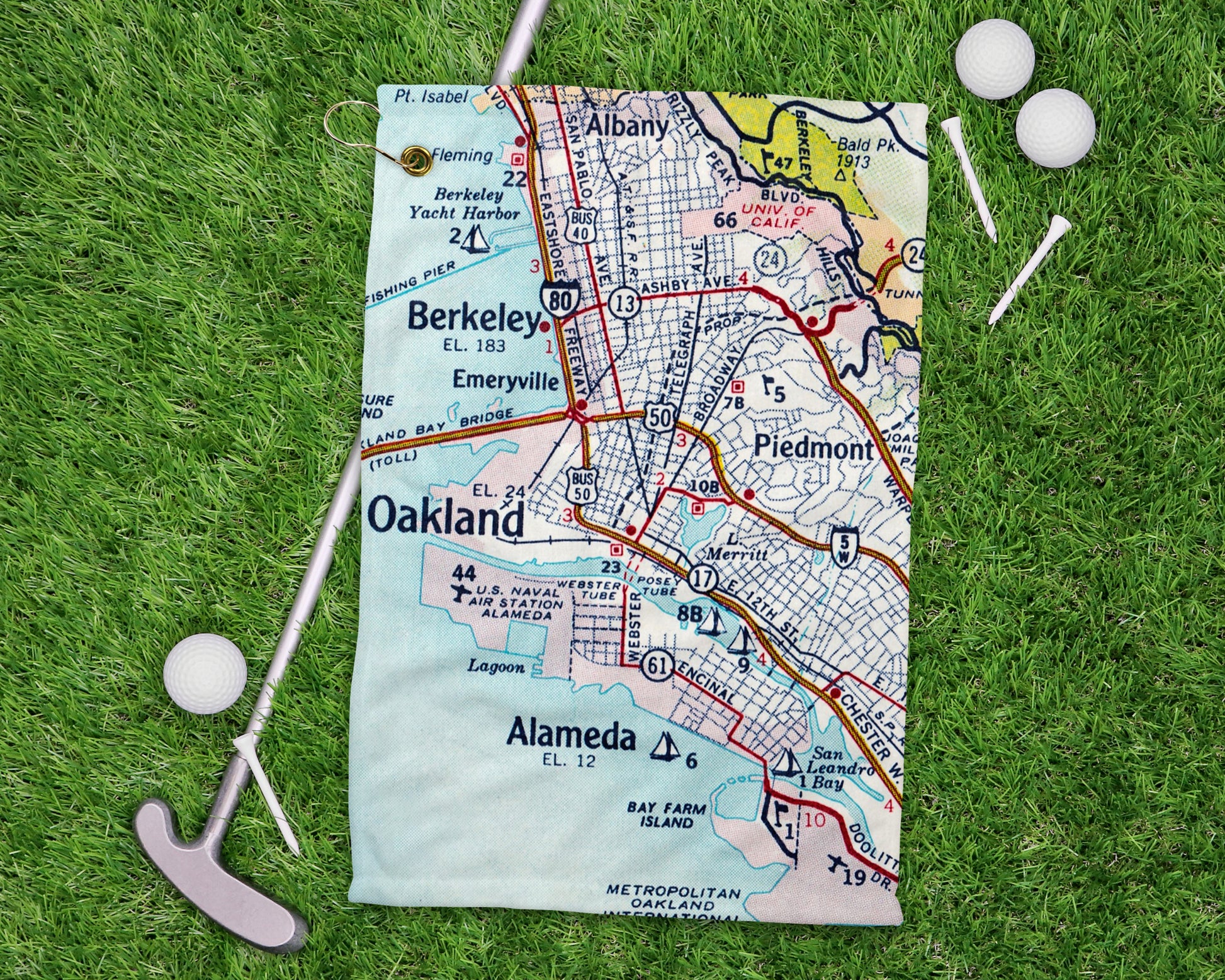 Alameda California golf towel primary image