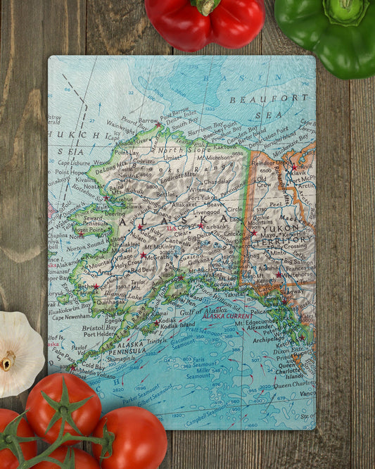 Alaska Map Cutting Board
