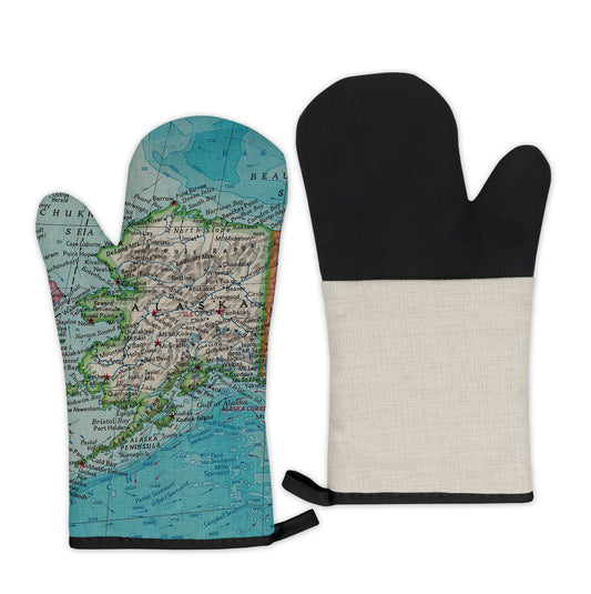 Alaska Map Oven Mitt | Vintage-Inspired Kitchen Gift