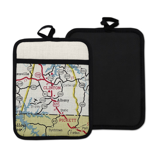 Albany Kentucky vintage map hot pad