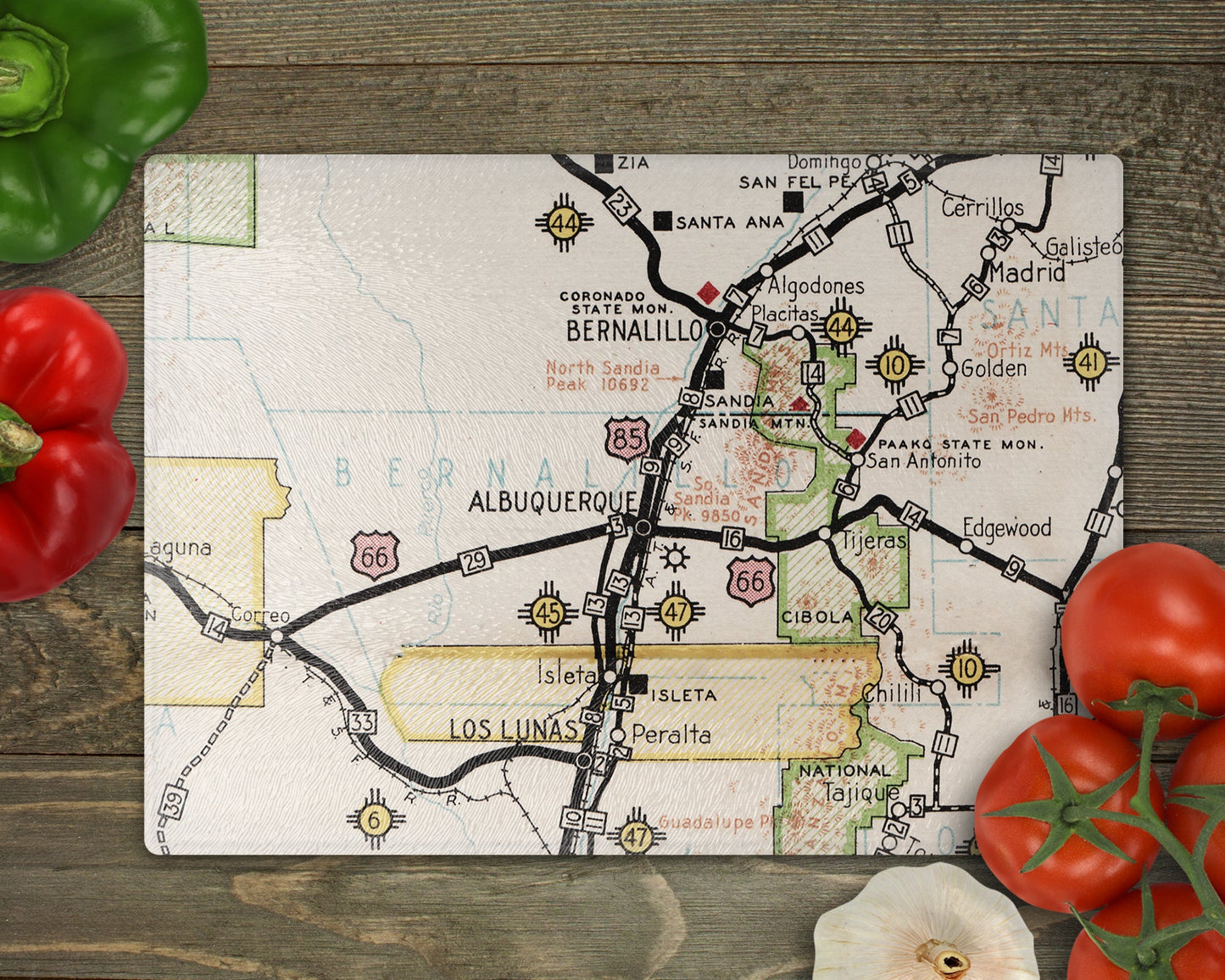 Albuquerque New Mexico Map Cutting Board | Travel Gift | Kitchen Decor