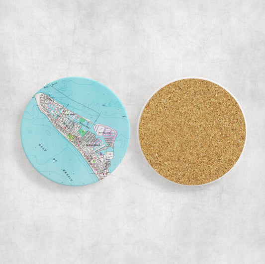 Anna Maria Island Florida Map Coasters | Set of 4 Vintage Anna Maria Island Florida Drink Coasters | Travel-Inspired Home Decor