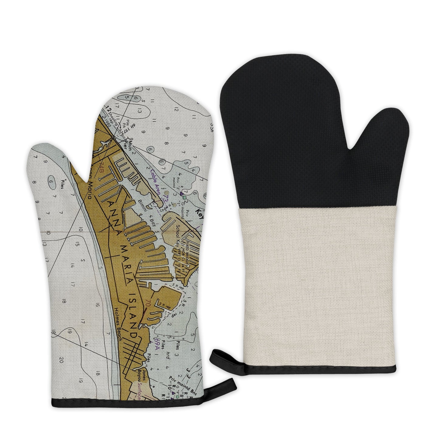 Anna Maria Island, Florida Map Oven Mitt | Vintage-Inspired Kitchen Gift