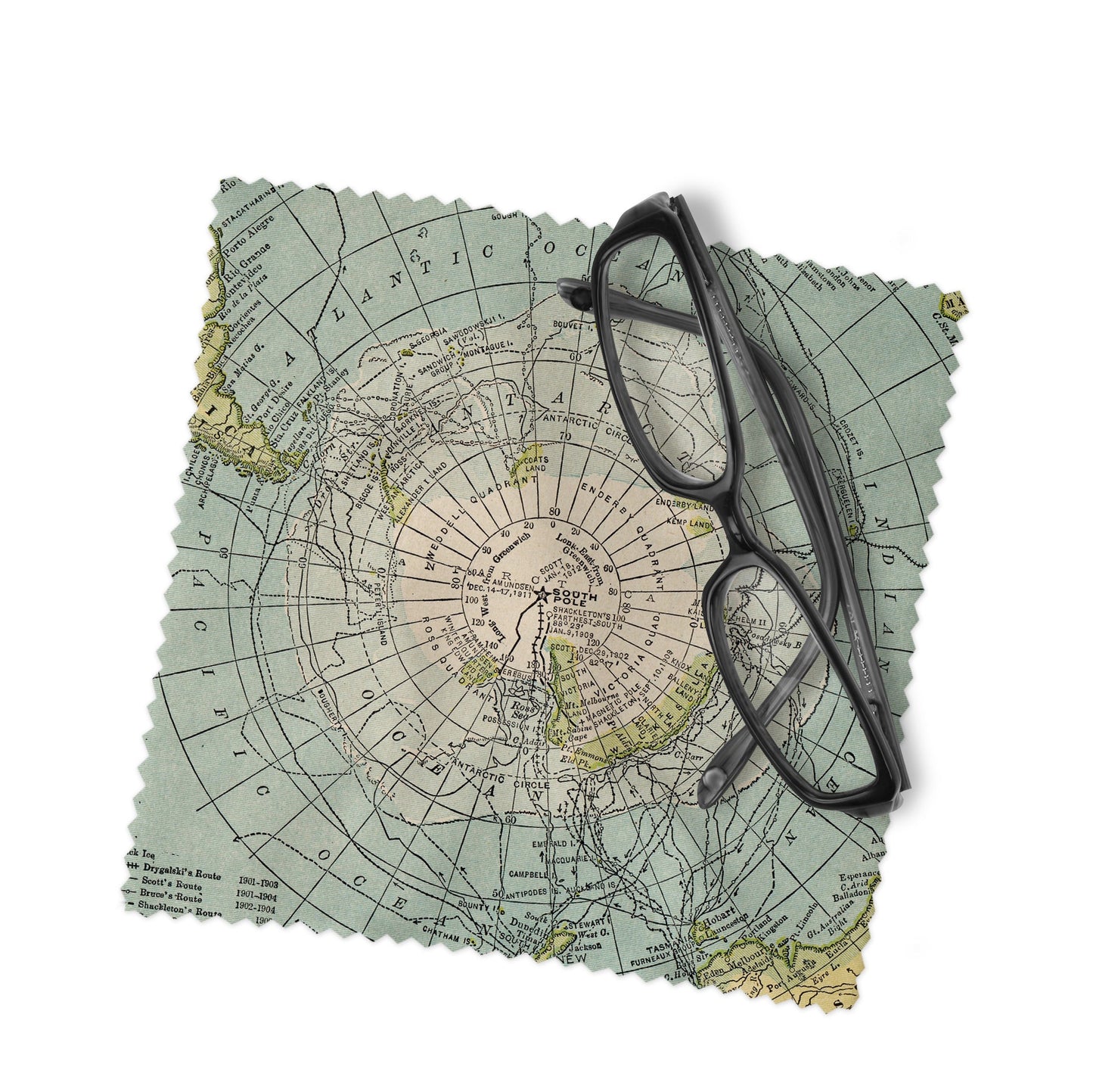 Antarctica Map Lens Cloth | Glasses Cleaner | Travel Gift