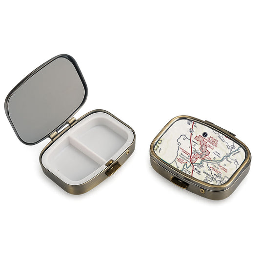 Arches National Park vintage map pill case