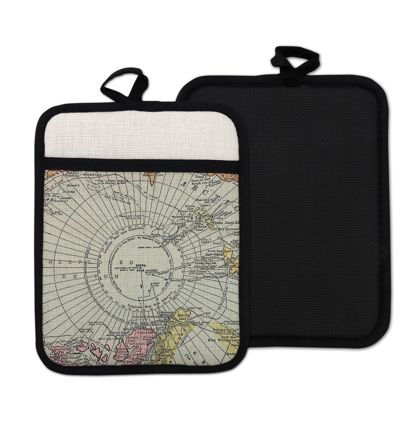 Arctic Ocean vintage map hot pad kitchen decor