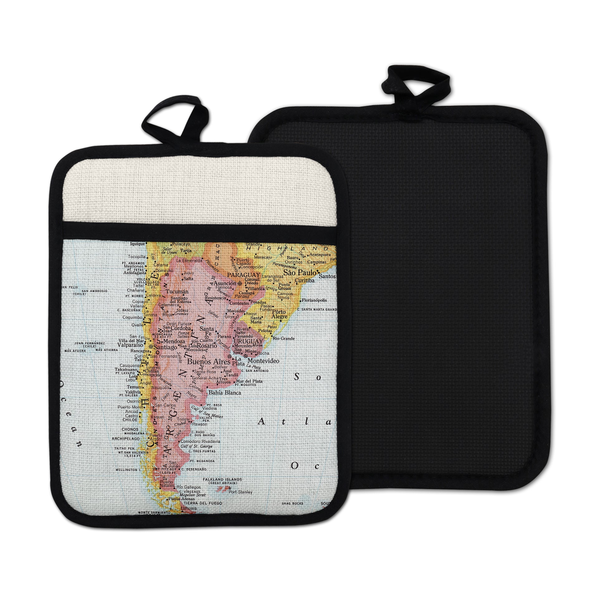 Argentina vintage map hot pad kitchen decor