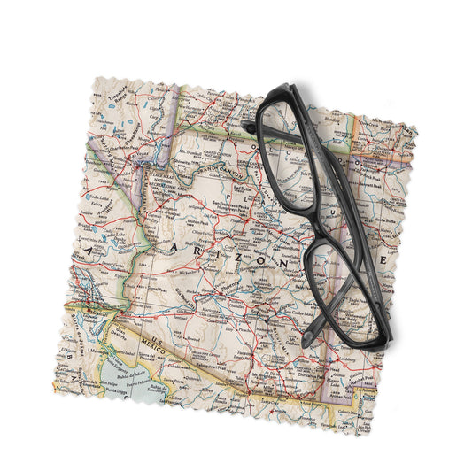 Arizona Map Lens Cloth | Glasses Cleaner | Travel Gift