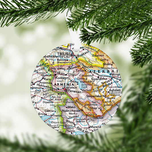 Armenia Vintage Map Ornament