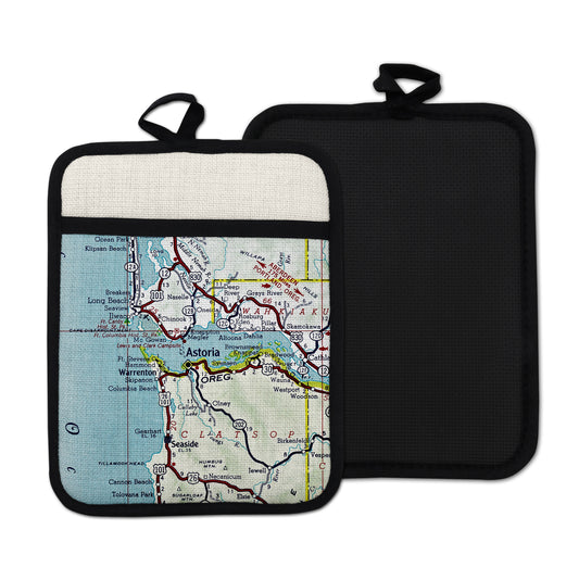 Custom Map Hot Pad / Pot Holder – Personalized Kitchen Gift | Made to Order