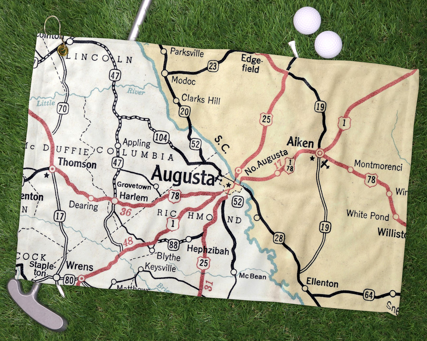 Augusta Georgia golf towel primary image