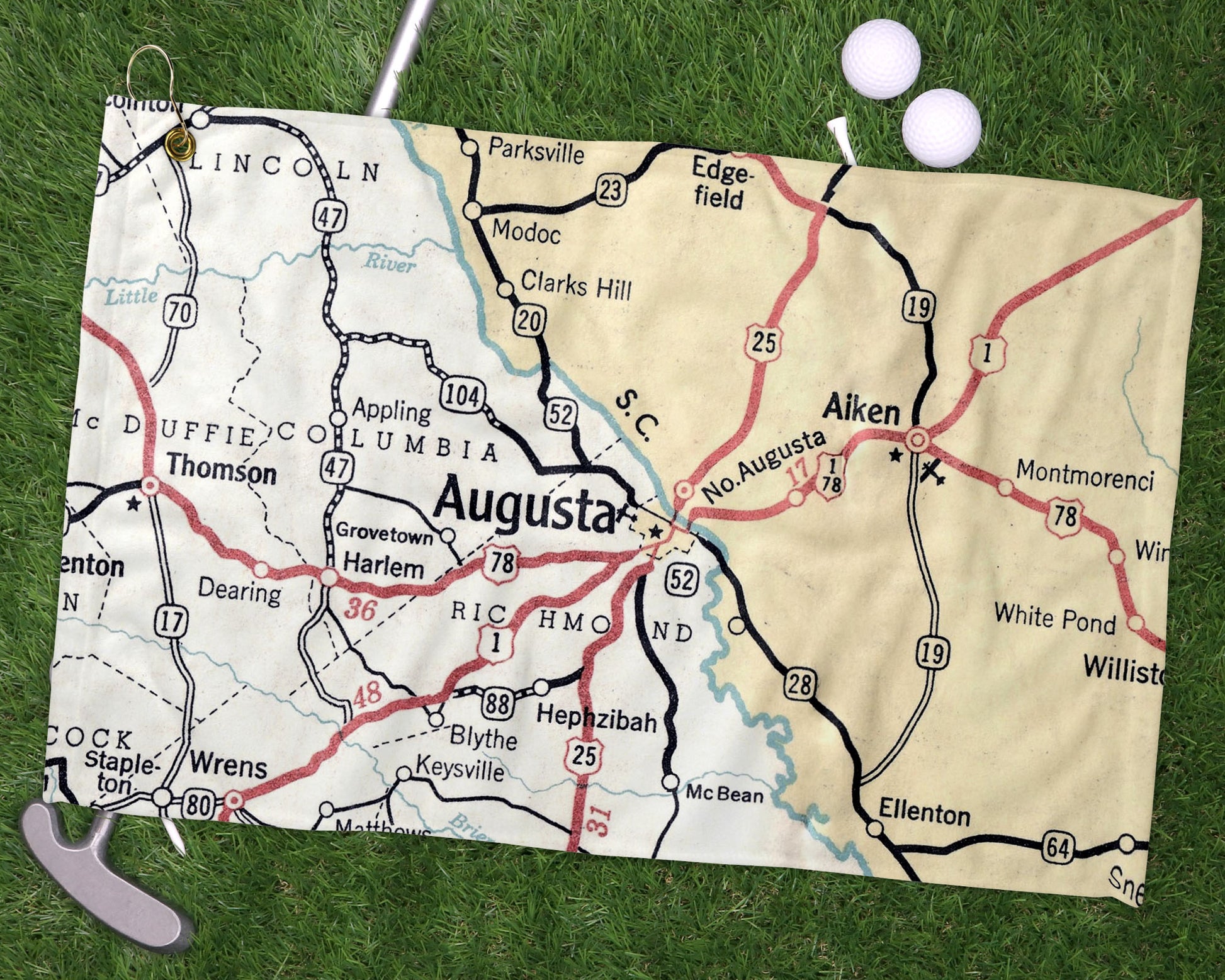 Augusta Georgia golf towel primary image