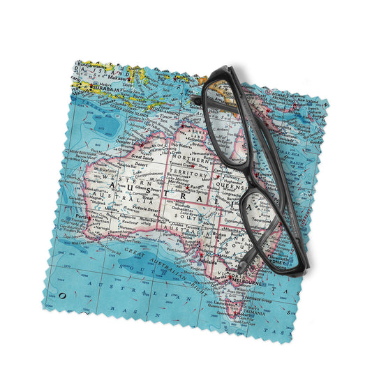 Australia Map Lens Cloth | Glasses Cleaner | Travel Gift
