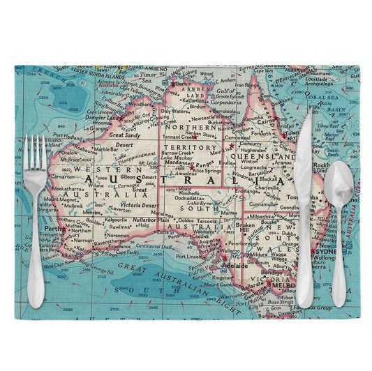 Australia Vintage Map Placemats Set of 4
