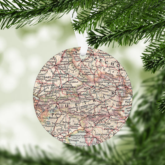 Austria Vintage Map Ornament