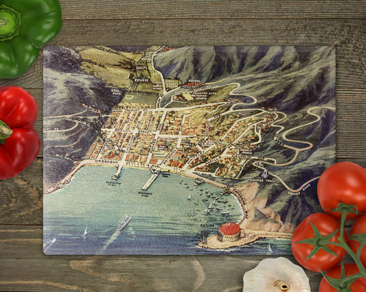 Avalon California Map Cutting Board | Travel Gift | Kitchen Decor